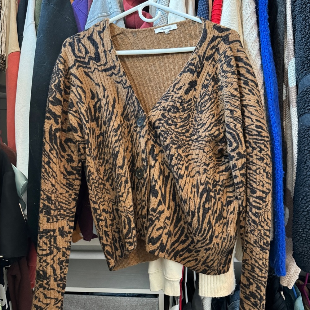 Madewell cheetah print sweater